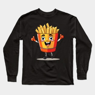 kawaii french fries T-Shirt cute potatofood Long Sleeve T-Shirt